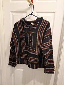 Mexican Baja Hoodie Men's Size Medium Earthbound Trading Company - Picture 1 of 5