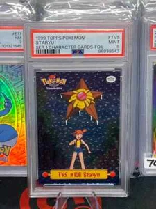 PSA 9 Staryu TV5 Pokemon Topps Series 1 Foil 1999 Character Card Misty - Picture 1 of 2