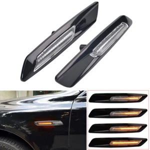 Clear Lens LED Dynamic Side Marker Light Indicator For F30 E90 E91 E92 E46 E60 - Foto 1 di 12