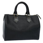 Louis Vuitton Epi Speedy 25 Hand Bag Black M43012 Lv Auth 62070
