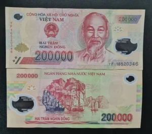 Vietnam 200000 DOLLARS BANKNOTE CURRENCY VND 200k Dong Circulation - Picture 1 of 1