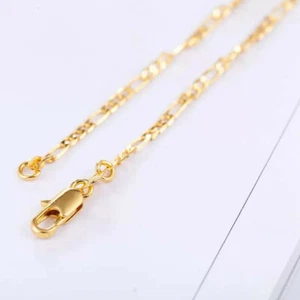 Wholesale 925 Silver Filled Slim 2mm Classic Figaro Chain Necklace Mens & Womens - Picture 1 of 26