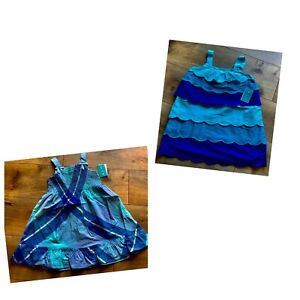 Gymboree Girl Dress Size 4T Blue Smocked Under The Sea New