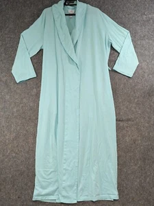 Cabernet Robe Womens Medium Blue Stretch Knit Wrap Belted Long Sleeve Lounge - Picture 1 of 22