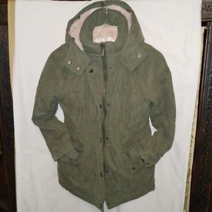 Abercrombie & Fitch Kids, Olive Green Jacket, Fur Lined, GIrls, Boys, Size 9/10 - Picture 1 of 21
