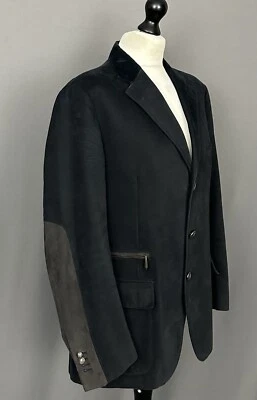 CHAQUETA CORNELIANI ID - Borde Cuero Gamuza - Para Hombre Talla IT 54 R 44" Pecho 2XL XXL Foto 1 de 4