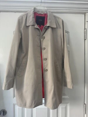 Coach Cream/Beige Collard Trench Coat Pink Inside Women's Size XL RN: 132154 - Image 1 of 3