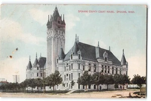 Postal Palacio de Justicia del Condado de Spokane, Spokane, lavado 1911 de colección - Imagen 1 de 2