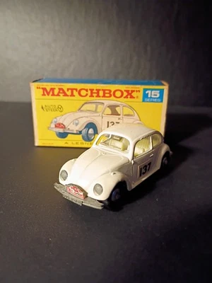 Matchbox #15D Volkswagen 1500 Saloon "137" 1968 VNM In Rare Orig F1 Script Box - Image 1 of 4