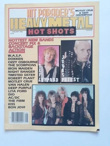 1986 Hit Parader Ozzy Osbourne Motley Crue Centerfold WASP Dokken Kiss Ratt - Picture 1 of 6