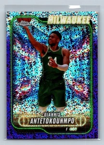 2024-25 Topps Chrome Basketball Giannis Antetokounmpo Purple Speckle /299 - Picture 1 of 2