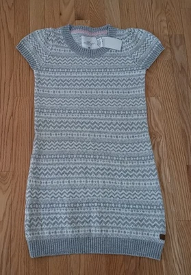 De colección Y2K H&M L.O.G.G. Vestido Suéter Niña Fair Isle Gris Blanco Mezcla Algodón 12-14 años Foto 1 de 3