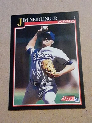 Jim Neidlinger Los Angeles Dodgers 1991 Score #794 MLB Baseball Rookie Card RC P - Image 1 of 4