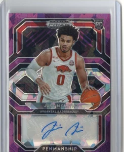 JUSTIN SMITH NCAA 2021-22 Panini Prizm Purple Ice RC Auto 75/99 #CP-JSM Card - Picture 1 of 2