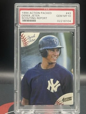 1994 Action Packed Derek Jeter Scouting Report #43 Prospect RC PSA 10 GEM MINT - Image 1 of 3