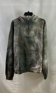Zadig Voltaire Men's Green Half Zip Hooded Streetwear Sweater Size Large - Picture 1 of 6