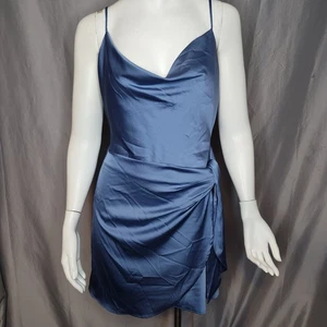 Lovely Day Med Wickelkleid Carrie B inspiriert schieferblau Slinky Schimmer - Bild 1 von 6