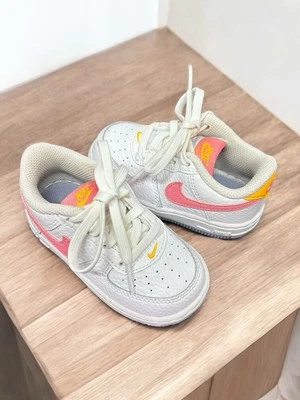 Nike Force 1 низкий TD туфли 'белый коралловый мел' FJ3486-100 размер 6C EUC - Изображение 1 из 4