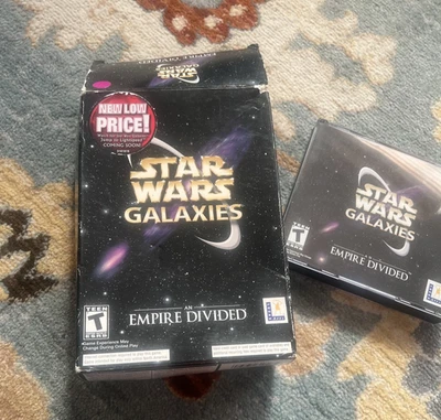 Vintage Star Wars Galaxies An Empire Divided PC Game Box Complete MMO LucasArts - Image 1 of 2