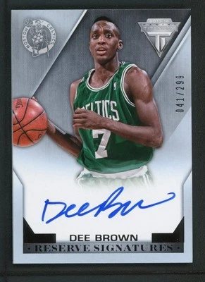 2013-14 DEE BROWN 041/299 AUTO PANINI TITANIUM RESERVE SIGNATURES AUTOGRAPHS - Image 1 of 2