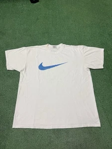Vintage 90s Nike Swoosh Check Shirt Mens Size Large White Athletic Logo MARKED - Bild 1 von 13
