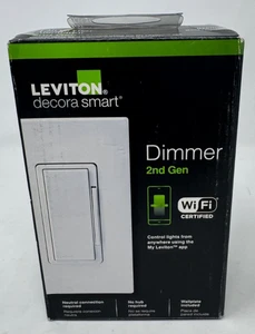 Leviton Decora Smart Dimmer 2nd Gen - WiFi Certified (R02-D26HD-1RW) (E10032445) - Picture 1 of 6