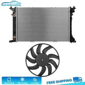 Aluminum Radiator and Cooling Fan Kit For 2013-2016 Audi A4 allroad 2009-2016 A4 - Picture 1 of 12