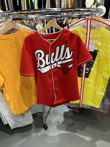 Vintage Y2K Chicago Bulls NBA #66 Stitched Buttoned Jersey Size Youth Medium