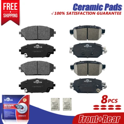Front & Rear Ceramic Brake Pads Fit for 2018 Mazda 3 2019 - 2022 Mazda CX-3 - Image 1 of 4