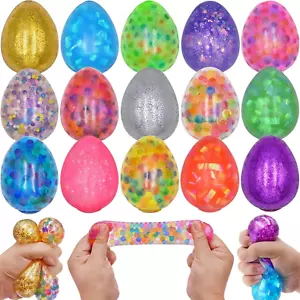 15 Pack Easter Eggs Stress Balls Squishy Toys Squeeze Ball Toys for Easter Egg H - Picture 1 of 12
