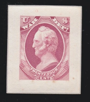 US O91P2 24c War Department Official Roosevelt Small Die Proof (001) - Image 1 of 2