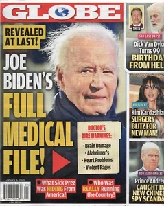 GLOBE Magazine January 6 2025 Joe Biden Dick Van Dyke Stars We Loved & Lost 2024 - Imagen 1 de 2