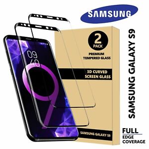 For Samsung Galaxy S8 S9 Screen Protector Tempered Glass Full Screen Edges Cover>