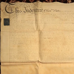 1789 Indenture Conveyance English Legal Document Manuscript Vellum Lease - Picture 1 of 13