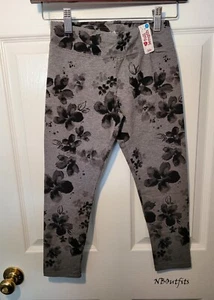 Justice Grey Floral Pants size 10 - Picture 1 of 4