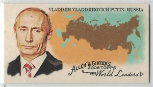 Vladimir Putin Russia leader mondiali #WL37 2008 inserto Topps Allen & Gitner - Foto 1 di 2