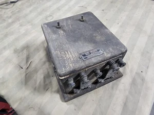 Old Dual Buzz Coil Ignition Box Brass Era Car Trembler Wells Gas Engine Double - Picture 1 of 9