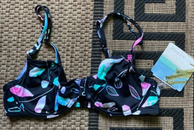 NEU BIKINI-TOP OBERTEIL EINZELN FLORALPRINTS 36 38 B SUNSEEKER schwarz *26597719 - Bild 1 von 4