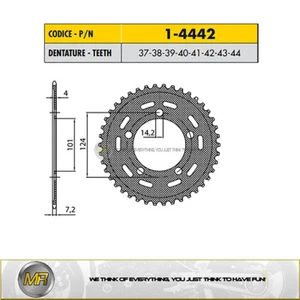 FOR KTM DUKE 950 2004 STEEL REAR SPROCKET SUNSTAR PITCH 525 WITH 38 TEETH - Picture 1 of 1