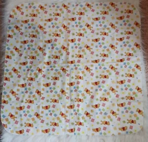 Disney Baby Winnie the Pooh ABC's Sun Cotton Flannel Receiving Swaddle Blanket - Picture 1 of 11