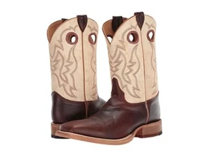 Justin Bent Rail Men's Caddo Cognac Damiana Wide Square Toe Western Boot BR776* - Picture 1 of 2