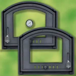 Pizzaofentür Backofentür 485 x 410 aus Gusseisen mit Glas rechts oder links - Bild 1 von 17
