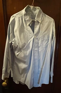 Weiß + blau Microcheck Brooks Brothers Hemd 16,5 33 bügelfreie Laufmanschetten - Bild 1 von 2