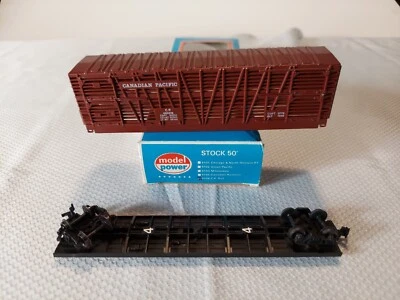 MODEL POWER HO SCALE 9106 C.P. RAIL STOCK CAR 50' Canadian Pacific Train 485678 - Image 1 of 4