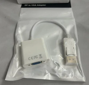 DisplayPort to VGA Adapter 10 PackDP to VGA Converter Male to Female Gold Pla. - Picture 1 of 8