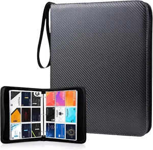 Trading Card Binder, 900 Pockets Sleeves with Zipper, Card Holder Baseball Card - Picture 1 of 11