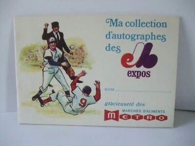 MONTREAL EXPOS 1970 MLB English & French autograph album with two home schedule - Image 1 of 4