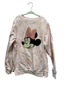 Minnie Mouse Embroidered Sweatshirt - Size 12, Pink, Disney Girls’ Pullover - Picture 1 of 3