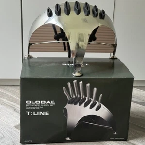 Brand New Designer Stainless Steel Global T-Line Kitchen Knife Block - NO KNIVES - Picture 1 of 7