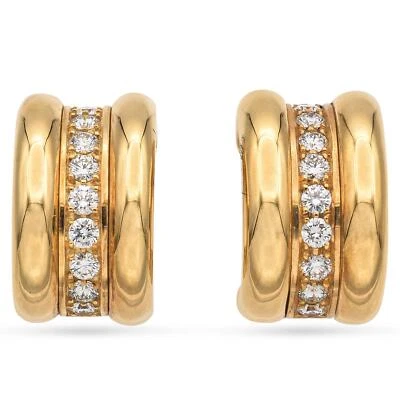 Chopard 18K Yellow Gold 0.66 TCW Diamond La Strada Hoop Earrings - Image 1 of 4